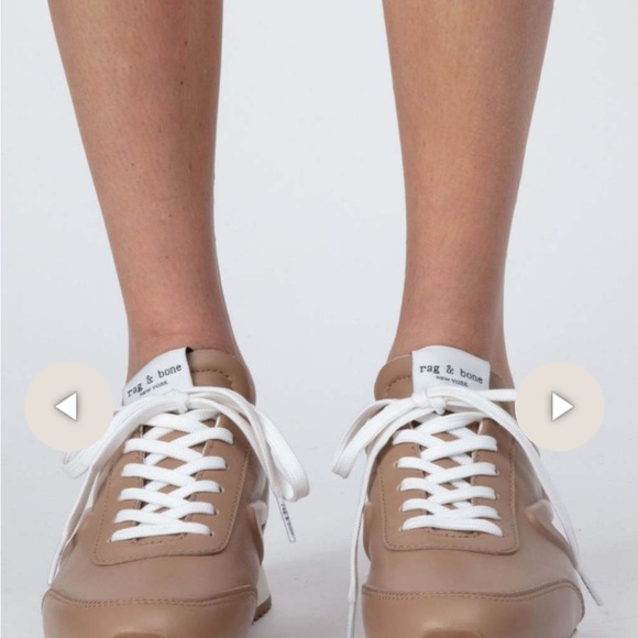 Rag & Bone Women's Tan Lace-Up Sneakers - Picture 1 of 6